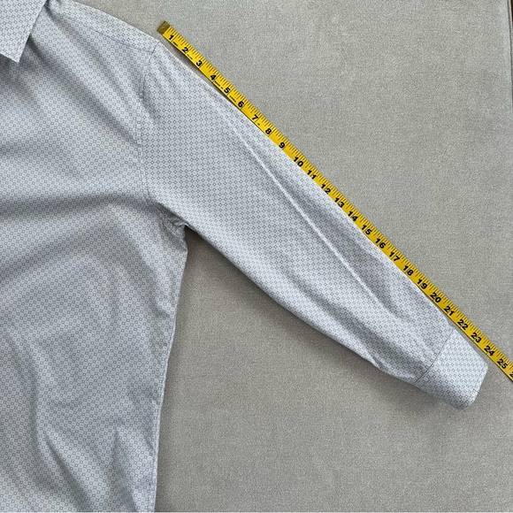 Nick Graham Stretch Modern Fit Button Doen Shirt. Size  L. Light gray pr… - Picture 9 of 9